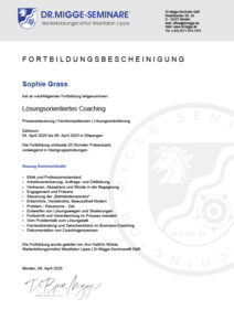 Migge Fortbildungsbescheinigung_Lösungsorientiertes Coaching
